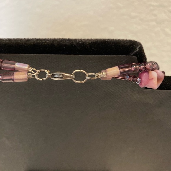 Multilayered Amethyst? Beaded Double Strand Semi Precious Boho Necklace - Picture 14 of 16